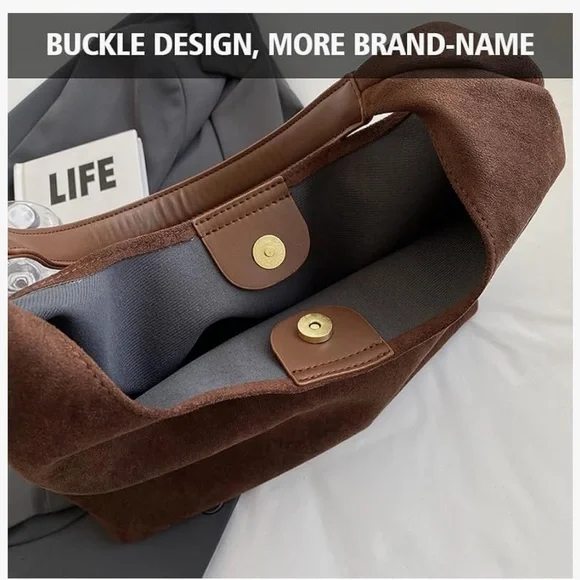 Suede bag with small bag - Picture 4 of 6